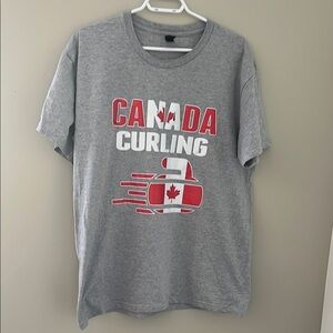 Gray Canada Curling T-Shirt